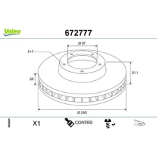 Valeo féktárcsa 672777 autóalkatrész