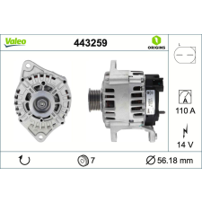 Valeo generátor VALEO 443259 autóalkatrész