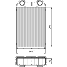 Valeo Hőcserélő, belső tér fűtés VALEO 811533 autóalkatrész