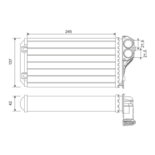 Valeo Hőcserélő, belső tér fűtés VALEO 812322 autóalkatrész