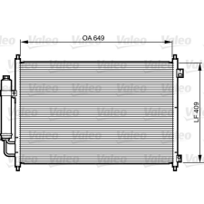 Valeo kondenzátor, klíma VALEO 814231 autóalkatrész