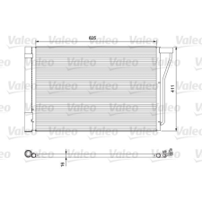 Valeo Kondenzátor, klíma VALEO 814388 kondenzátor