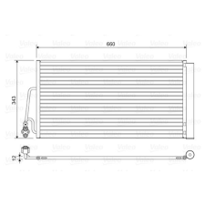 Valeo kondenzátor, klíma VALEO 814409 autóalkatrész