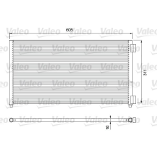 Valeo Kondenzátor, klíma VALEO 817799 kondenzátor