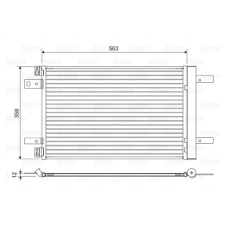 Valeo kondenzátor, klíma VALEO 822550 autóalkatrész
