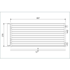 Valeo kondenzátor, klíma VALEO 822574 autóalkatrész