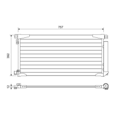 Valeo kondenzátor, klíma VALEO 822607 autóalkatrész