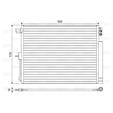 Valeo kondenzátor, klíma VALEO 822616 autóalkatrész