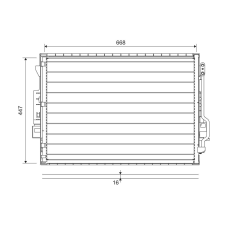 Valeo kondenzátor, klíma VALEO 822643 autóalkatrész
