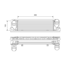 Valeo töltőlevegő-hűtő VALEO 818261 autóalkatrész