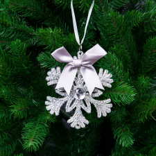 Valex Decor Masnis ezüst hópihe karácsonyfadísz 10cm, akasztóval 19cm karácsonyfadísz