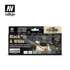 Vallejo Figure Color Series-Black &amp; White festékszett 70151 hobbifesték