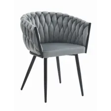  Valora MAYAN steppelt világosszürke bársonyfotel x 1 | modern stílus bútor