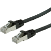 Value 21.99.0716 RJ45 Hálózati kábel, patchkábel CAT 6 S/FTP 1.50 m Fekete Kettős árnyékolás, Halogénmentes, Lángálló 1 db (21.99.0716)
