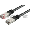 Value 21.99.0816 RJ45 Hálózati kábel, patchkábel CAT 6 S/FTP 1.50 m Fekete Kettős árnyékolás 1 db (21.99.0816150)