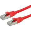 Value 21.99.1221 RJ45 Hálózati kábel, patchkábel CAT 6 S/FTP 0.50 m Piros (átlátszó) Kettős árnyékolás, Halogénmentes, Lángálló 1 db (21.99.1221)