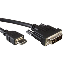 Value DVI - HDMI 1m HDMI A-típus (Standard) Fekete kábel és adapter