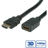 Value HDMI Csatlakozókábel HDMI-A dugó, HDMI-A alj 1.00 m Fekete 11.99.5574 Standard HDMI HDMI kábel (11.99.5574)