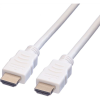 Value HDMI Csatlakozókábel HDMI-A dugó, HDMI-A dugó 7.50 m Fehér 11.99.5706 Standard HDMI HDMI kábel (JAB-2454220)