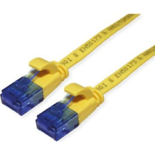 Value Patch kábel UTP CAT6a lapos kivitel, 0,5m, sárga (21.99.2030) kábel és adapter