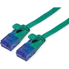 Value Patch kábel UTP CAT6a lapos kivitel, 0,5m, zöld (21.99.2040) kábel és adapter