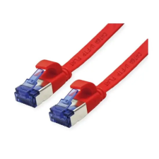Valueline VALUE Kábel FTP CAT6a lapos kivitel 1,5m, piros kábel és adapter