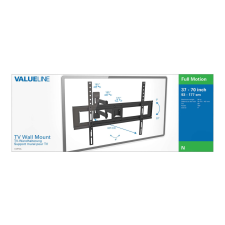Valueline Valueline TV fali tartó dönthető,forgatható 37 - 70 &quot; 35 kg - LCD TV fali tartó vlmfm3l tv állvány és fali konzol