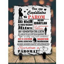 Van egy csodálatos párom kőlap grafika, keretezett kép