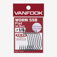  Vanfook Worm-55B Flat 1/0 offset horog 8db horog