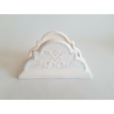 Vanilia Kerámia Romantikus csipkés szalvétatartó, natur, kerámia, kézzel festett 15x7,8x7,8cm papírárú, csomagoló és tárolóeszköz
