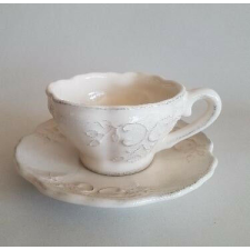 Vanilia Kerámia Romantikus csipkés teásalj,dia 22 cm,natur,kerámia,kézzel festett bögrék, csészék