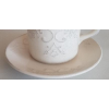 Vanilia Kerámia V.K.34-10 Romantik csipkés nagyitányér, dia 20 cm ,natur,kerámia,kézzel festett