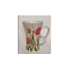 Vanilia Kerámia V.K.43-37 Tele virágos hosszú bögre,pipacs,kerámia,kézzel festett-5dl bögrék, csészék