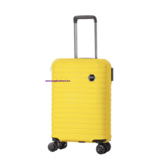  Vanille közepes méretű sárga bőrönd, 62cmx45cmx26cm-keményfalú
