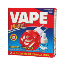 VAPE Szúnyogriasztó elektromos készülék lapkához&amp;folyadékhoz+szúnyogirtó folyadék 60 éj Magic VAPE tisztító- és takarítószer, higiénia