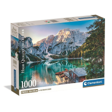 Városok Olaszország Lake Braies 1000 db-os Compact puzzle Clementoni puzzle, kirakós