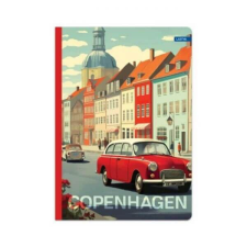 Városos keményfedeles notesz - A4 96 lapos vonalas - COPENHAGEN füzet