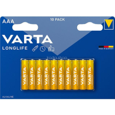 Varta Elem, AAA mikro, 10 db, műanyagmentes, VARTA &quot;Longlife&quot; ceruzaelem