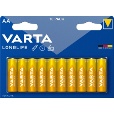 Varta Longlife Alkaline AA ceruza elem 10 db/csomag (47721) (Varta47721) ceruzaelem