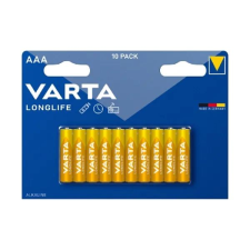 Varta Longlife Alkaline AAA ceruza elem 10db (4103101461 / 4008496609314) (4008496609314) ceruzaelem
