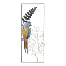  Vas fali panel papagáj 28,6x2,5x74,3cm grafika, keretezett kép