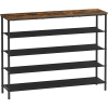 Vasagle 5 szintes cipőtároló állvány 20-24 pár cipő számára, rusztikus barna és fekete