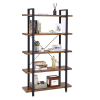 Vasagle 5 szintes könyvespolc, Rusztikus barna tároló polc 105 x 33,5 x 177,5cm