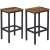 Vasagle Bárszék, magas konyhai szék 2 db-os készlet, 40 x 30 x 65 cm rusztikus barna  | VASAGLE