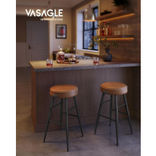 VASAGLE Echo Bárszék Szett Műbőr Karamell Barna bútor