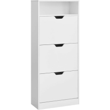 Vasagle Felhőfehér Cipősszekrény - 3 Ajtós, Kis helyre bútor