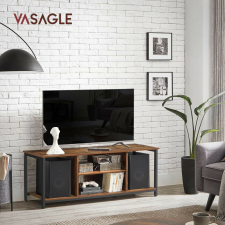 VASAGLE Ipari TV Állvány 60 colos TV-hez Rusztikus Barna-Fekete bútor