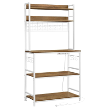 Vasagle Konyhai Polcrendszer - 4 Polc, Beépített Konnektor - 40x80x170 cm papírárú, csomagoló és tárolóeszköz