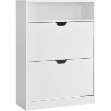 Vasagle Modern Cipősszekrény Állítható Rekeszekkel Felhőfehér bútor