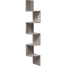 Vasagle Sarokpolc 5 szintes lebegő fali polc, greige 20x20x127cm bútor